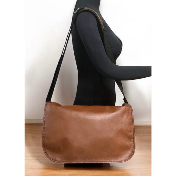 Vintage Coach 688 100th Anniversary US Olympic Leather & Nylon Messenger Bag - Picture 9 of 16